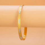 Gold & Rhodium Plated Dual-Tone Bangle