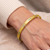 Gold & Rhodium Plated Dual-Tone Bangle