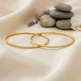 Gold Plated Simple Thin Daily Wear Plain Bangles