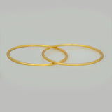 Gold Plated Simple Thin Daily Wear Plain Bangles