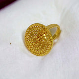 Gorgeous Gold Plated Modern Dome Finger Ring