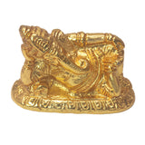 Gold Plated Small Lying Ganesha Idol