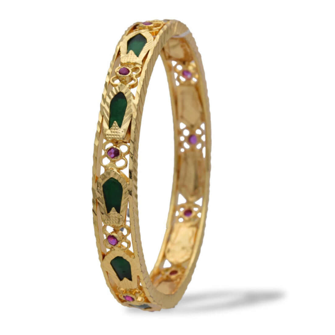 Gold Plated Thin Nagapadam Bangles