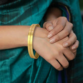 Elegant Matte Gold Plated Designer Bangles