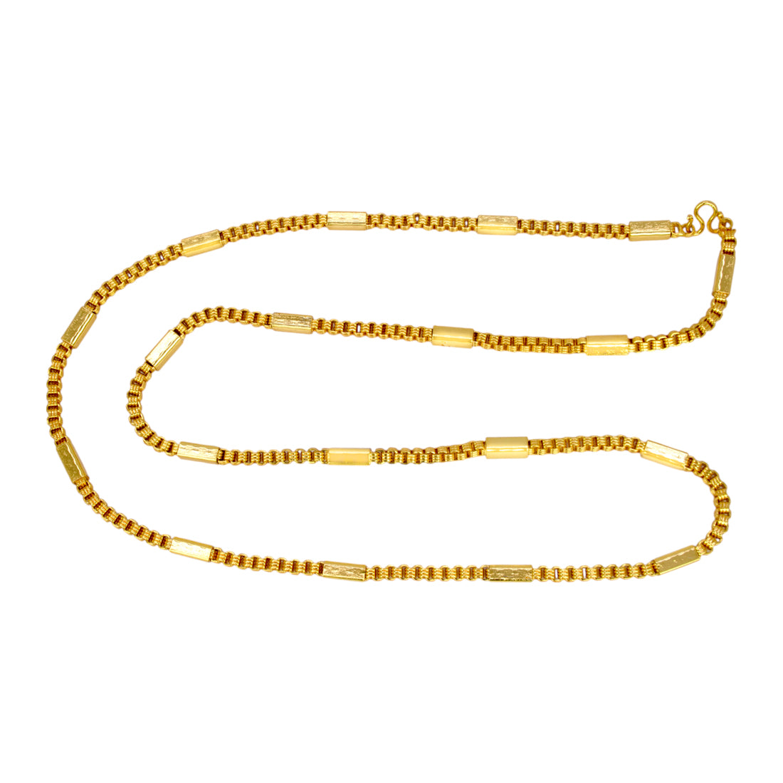 Stylish Gold Plated Thick Box Savitham Chain featuring gold-plated links for women and men, perfect for any occasion.