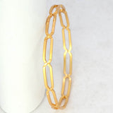 Elegant Gold Plated Link Design Plain Bangle