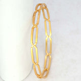 Elegant Gold Plated Link Design Plain Bangle showcasing a trendy square link design for women.
