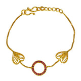 Ruby Stone Heart Love Bracelet