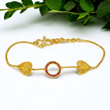 Ruby Stone Heart Love Bracelet