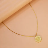 Gold Plated Round Sri Guruvayoorappan Pendant