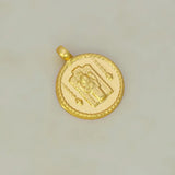 Gold Plated Small Round Guruvayoorappan Pendant