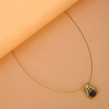 Elegant Invisible Chain CZ Victorian Pendant Necklace