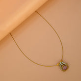 Elegant Invisible Chain CZ Victorian Pendant Necklace