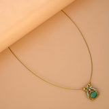 Elegant Invisible Chain CZ Victorian Pendant Necklace