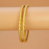 Gold-Plated Lightweight Daily Wear Pipe Bangles