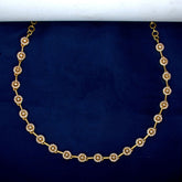 Marvelous Gold Plated Round Stone Necklace