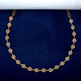 Marvelous Gold Plated Round Stone Necklace
