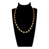 Marvelous Gold Plated Round Stone Necklace