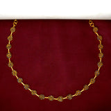 Marvelous Gold Plated Round Stone Necklace