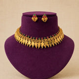 Antique Kemp Stone Peacock Elakkathali Choker Set