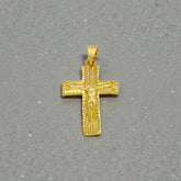 Micro Gold Plated Designer Cross Pendant