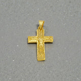 Micro Gold Plated Designer Cross Pendant