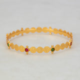 Sleek Lakshmi Kasu Multi-Colour Kemp Stone Bangle
