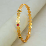 Sleek Lakshmi Kasu Multi-Colour Kemp Stone Bangle