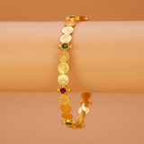 Sleek Lakshmi Kasu Multi-Colour Kemp Stone Bangle