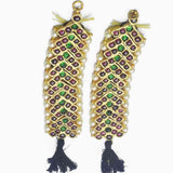 Real-temple-red-and-green-broad-ear-chain-matti-mattal
