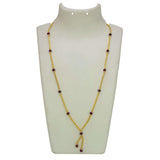 Gold Plated Cutting Chain Beaded Necklace