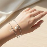 Silver-and-Rose-Gold-Plated-Pearl-_-Moon-Star-Set-Charm-Bangles-Set