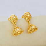 Simple Gold Foamed Jhumka Earrings