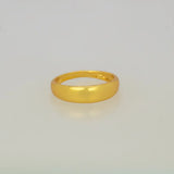 Classic Plain Gold-Plated Dome Band Ring