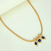 Simple Three Petal Gold-Plated Nagapadam Necklace