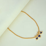 Simple Three Petal Gold Plated Mango Necklace