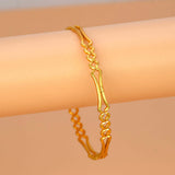 Sleek Gold-Plated Oval Design Bangle
