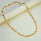Designer Gold Plated Block Flower Chain