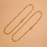 Stylish Gold Plated Disc Design Curb Link Chain