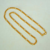 Unisex Gold Plated Figaro Sachin Chain with a glossy finish, designed for men and women for elegant style.