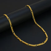 Stylish Gold Plated Figaro Link Unisex Sachin Chain