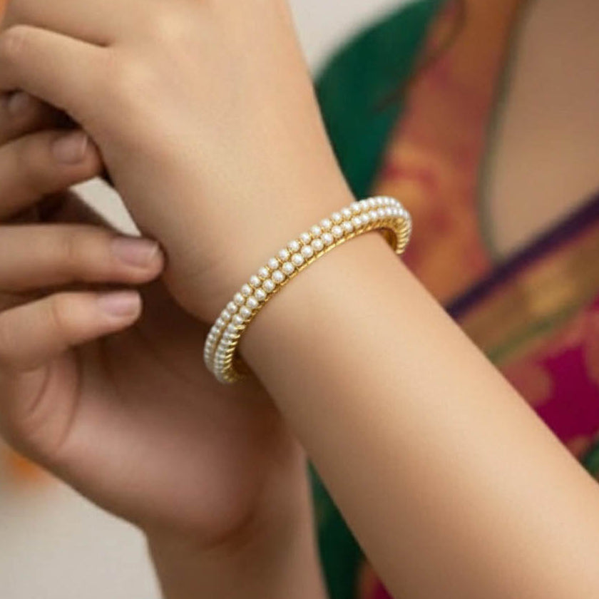 Thin Pearl Bangles