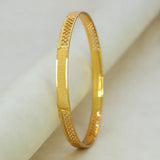 Exquisite Textured Mesh Design Kada Bangle showcasing intricate gold mesh work and elegant craftsmanship.