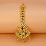 Traditional-Gold-Plated-CZ-Peacock-Maang-Tikka