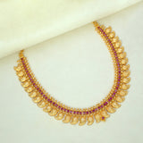 Traditional-Gold-Plated-Ruby-Paisley-Necklace-Wbg