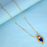 Traditional Small Gold Plated Mango Pendant Chain