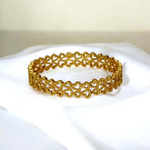 Trendy-gold-plated-heart-bangle