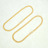 Trendy Gold Plated Flat Double Link Anklets Payal