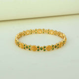 Trendy Gold Plated Designer Stone Bangle