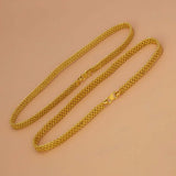 Premium Gold Plated Thick Urvasi Anklets for women, featuring a sturdy flat pattern and secure clasp.